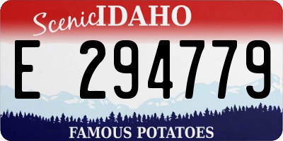 ID license plate E294779