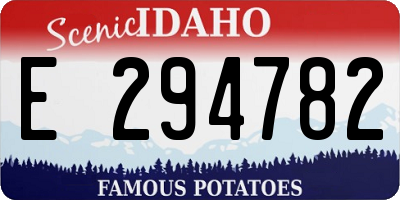 ID license plate E294782