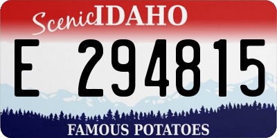 ID license plate E294815