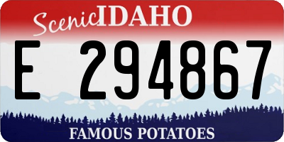 ID license plate E294867