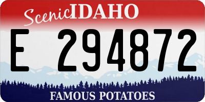 ID license plate E294872