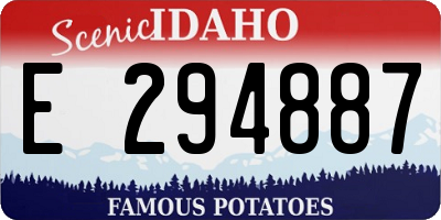 ID license plate E294887
