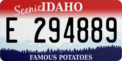 ID license plate E294889