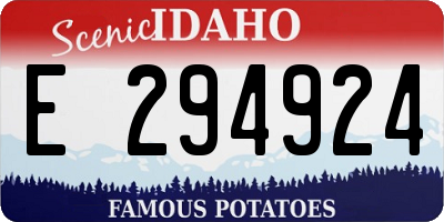 ID license plate E294924