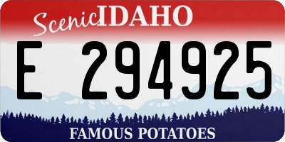 ID license plate E294925