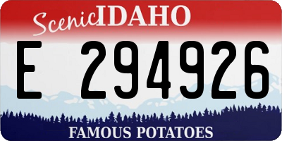 ID license plate E294926