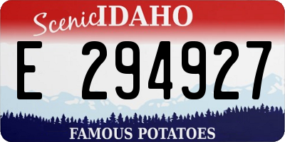 ID license plate E294927