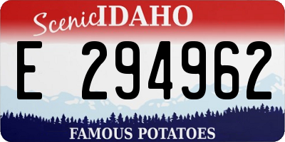 ID license plate E294962