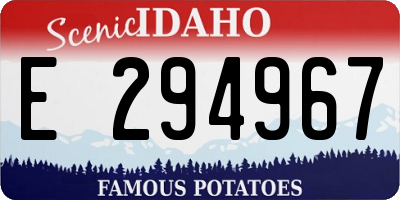 ID license plate E294967