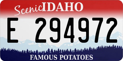 ID license plate E294972