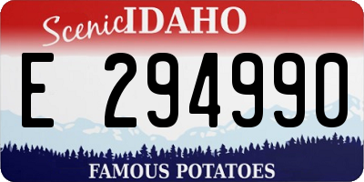 ID license plate E294990