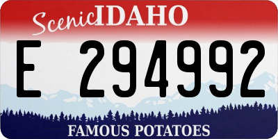 ID license plate E294992