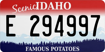 ID license plate E294997