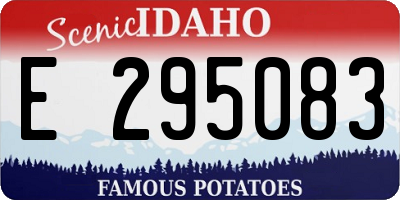 ID license plate E295083