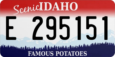 ID license plate E295151