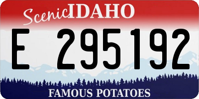ID license plate E295192
