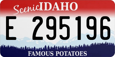 ID license plate E295196