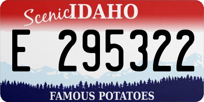 ID license plate E295322