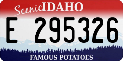 ID license plate E295326