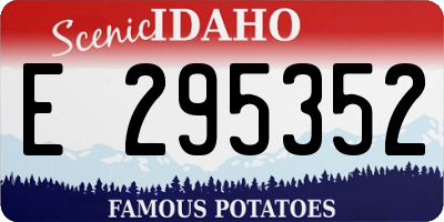 ID license plate E295352