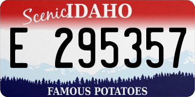 ID license plate E295357