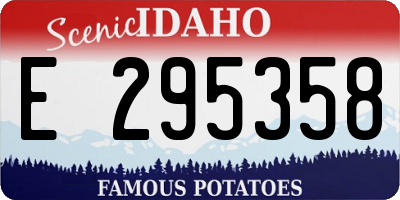 ID license plate E295358