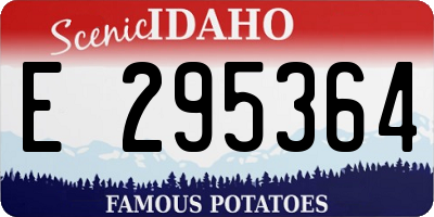 ID license plate E295364