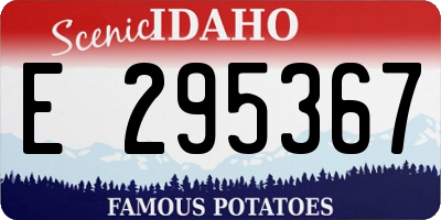 ID license plate E295367
