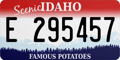 ID license plate E295457