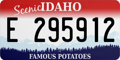 ID license plate E295912