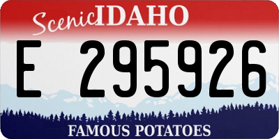 ID license plate E295926