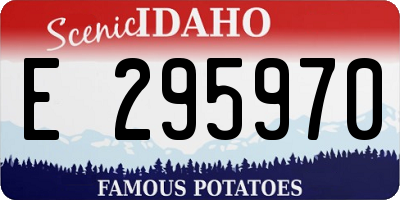 ID license plate E295970