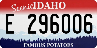 ID license plate E296006
