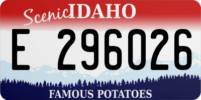 ID license plate E296026