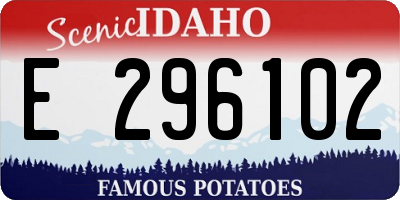 ID license plate E296102