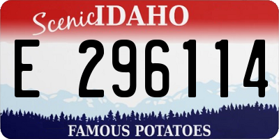 ID license plate E296114