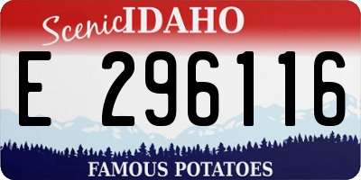ID license plate E296116