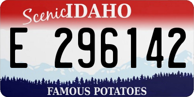ID license plate E296142