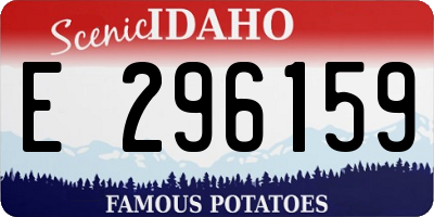 ID license plate E296159