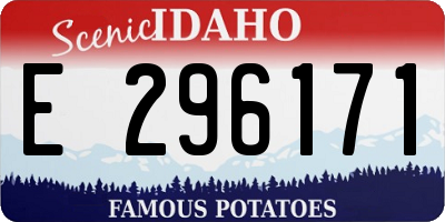 ID license plate E296171