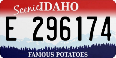 ID license plate E296174