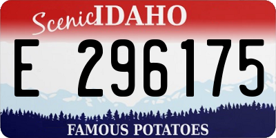ID license plate E296175