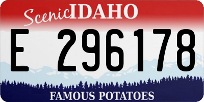 ID license plate E296178
