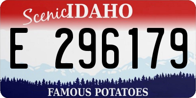 ID license plate E296179