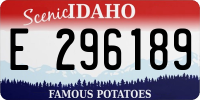 ID license plate E296189