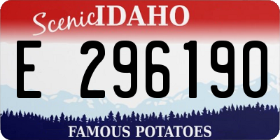 ID license plate E296190