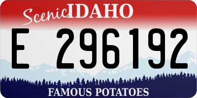 ID license plate E296192