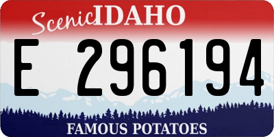 ID license plate E296194