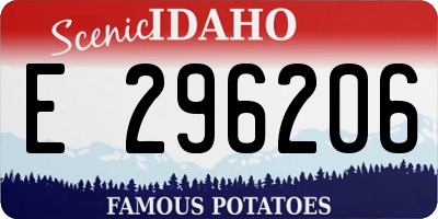 ID license plate E296206