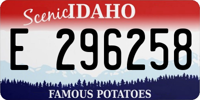ID license plate E296258